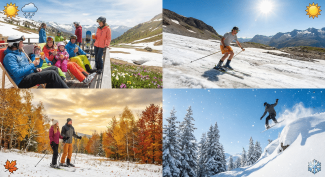 סקי לאורך השנה - 4 עונות של גלישה